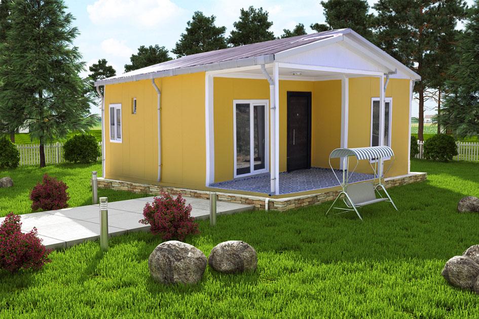 74 m² Prefabrik Ev — Evora prefabrik ev modeli