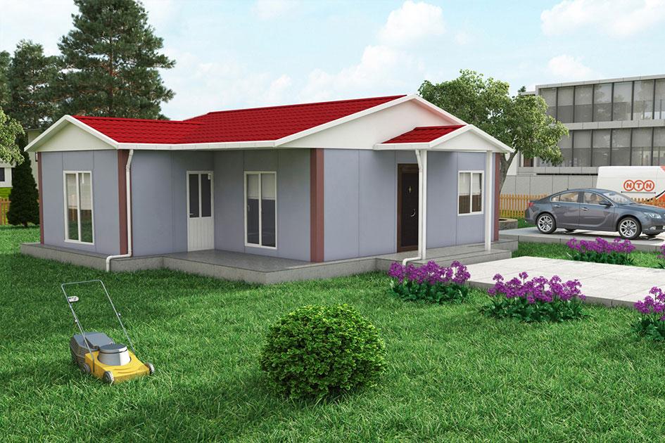 77 m² Prefabrik Ev — Evora prefabrik ev modeli