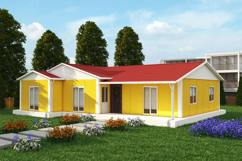 124 m² Prefabrik Ev — Evora prefabrik ev modeli