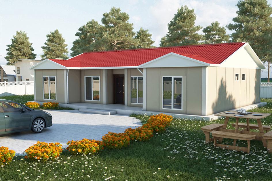 129 m² Prefabrik Ev — Evora prefabrik ev modeli