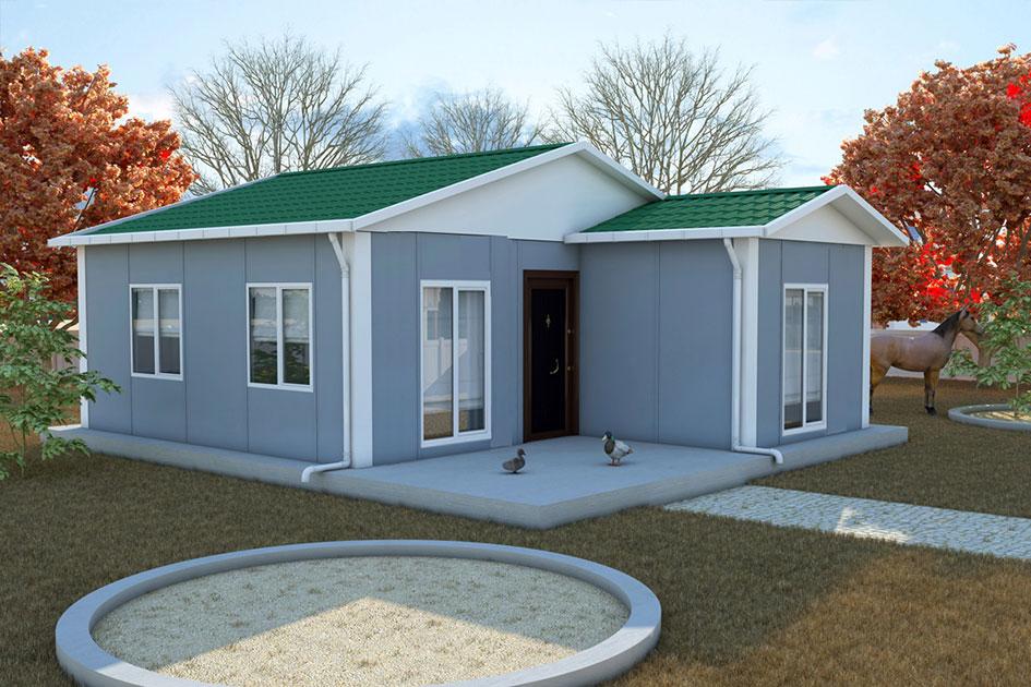 49 m² Prefabrik Ev — Evora prefabrik ev modeli