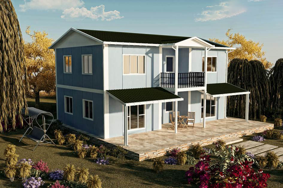 158 m² Dubleks Prefabrik Ev — Evora prefabrik ev modeli
