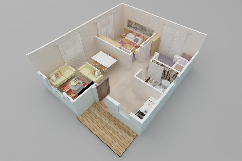 53 m² Prefabrik Ev prefabrik ev fotoğrafı 3