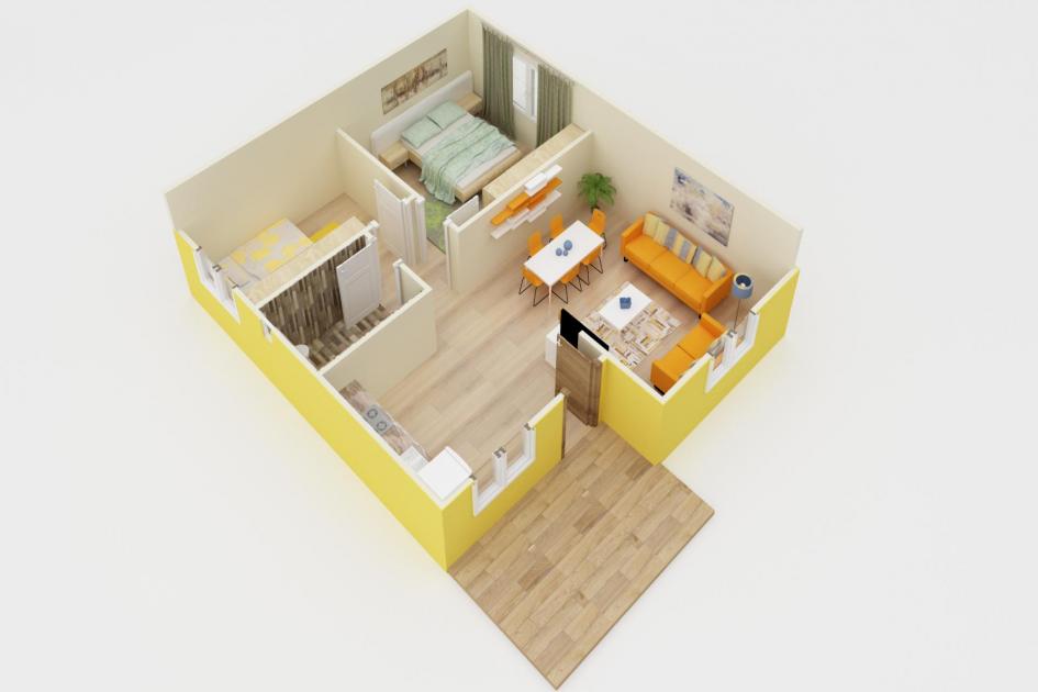 74 m² Prefabrik Ev prefabrik ev fotoğrafı 2