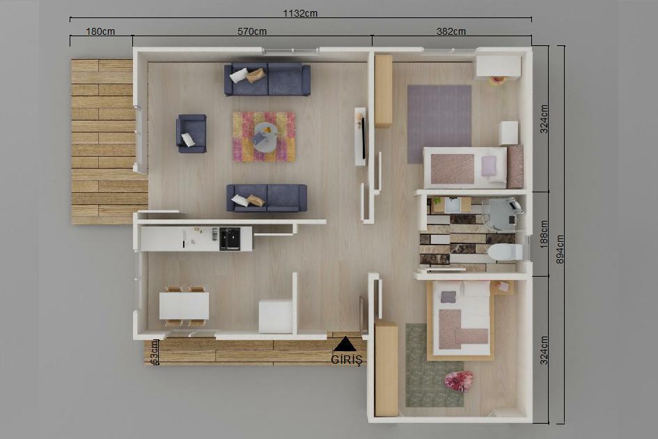 80 m² Prefabrik Ev prefabrik ev fotoğrafı 2