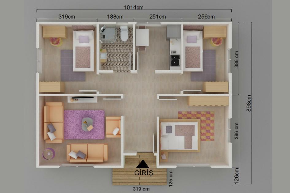 81 m² Prefabrik Ev prefabrik ev fotoğrafı 2