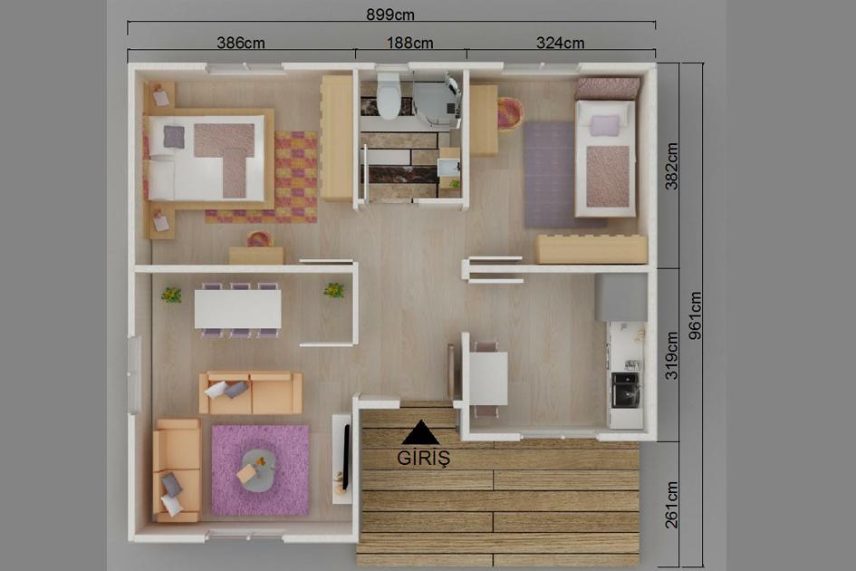 82 m² Prefabrik Ev prefabrik ev fotoğrafı 2