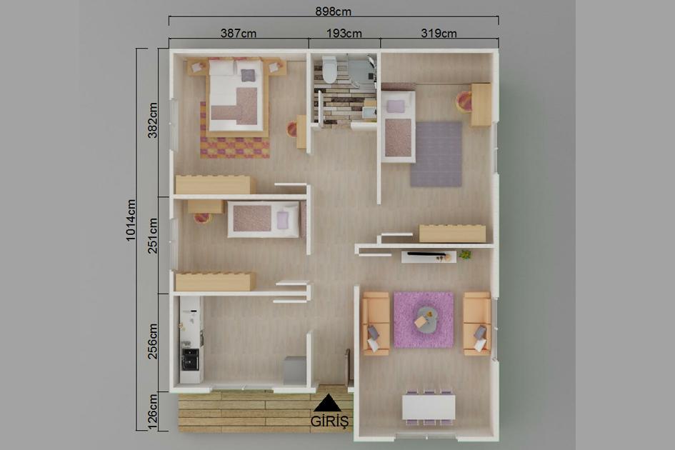 85 m² Prefabrik Ev prefabrik ev fotoğrafı 2