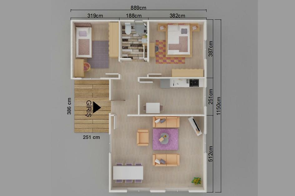 93 m² Prefabrik Ev prefabrik ev fotoğrafı 2