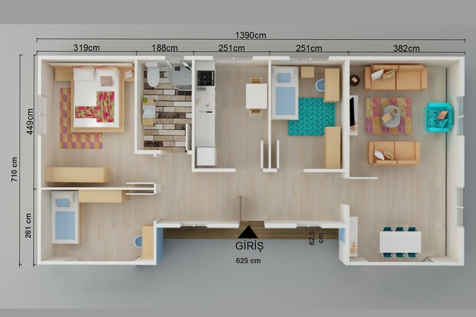 95 m² Prefabrik Ev prefabrik ev fotoğrafı 2