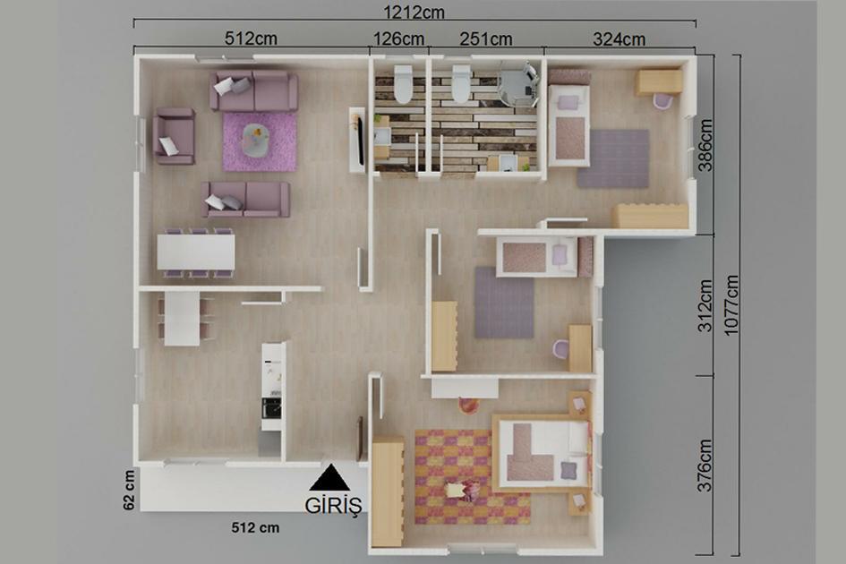 113 m² Prefabrik Ev prefabrik ev fotoğrafı 2
