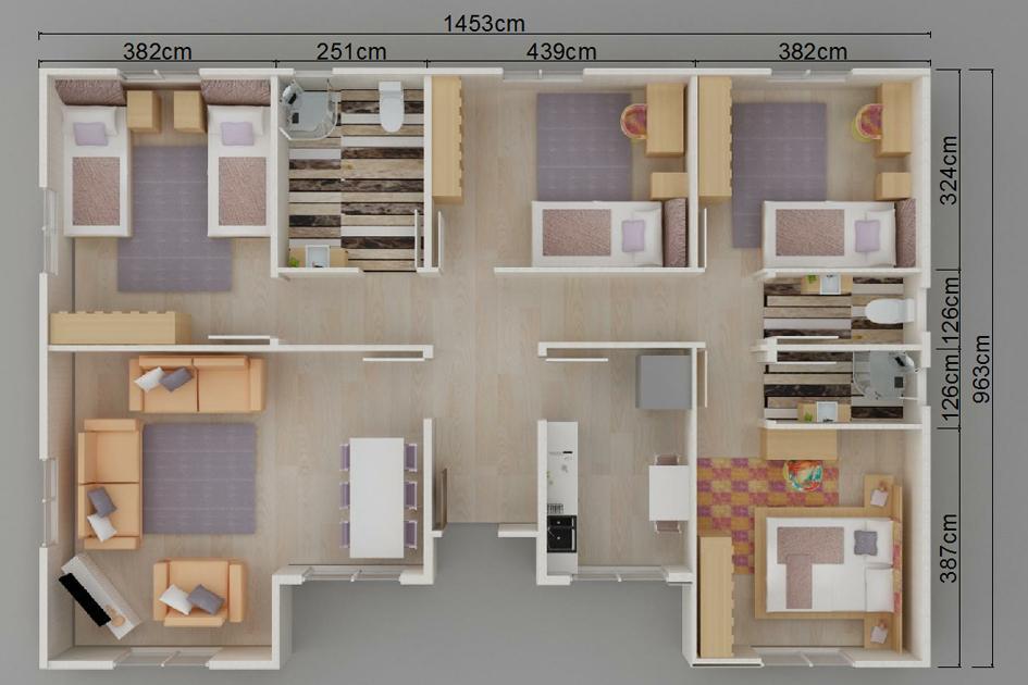 129 m² Prefabrik Ev prefabrik ev fotoğrafı 2