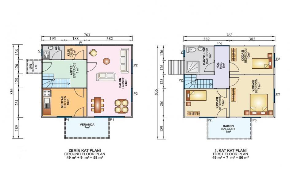 114 m² Dubleks Prefabrik Ev prefabrik ev fotoğrafı 2