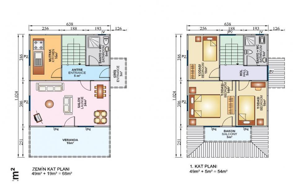 122 m² Dubleks Prefabrik Ev prefabrik ev fotoğrafı 2