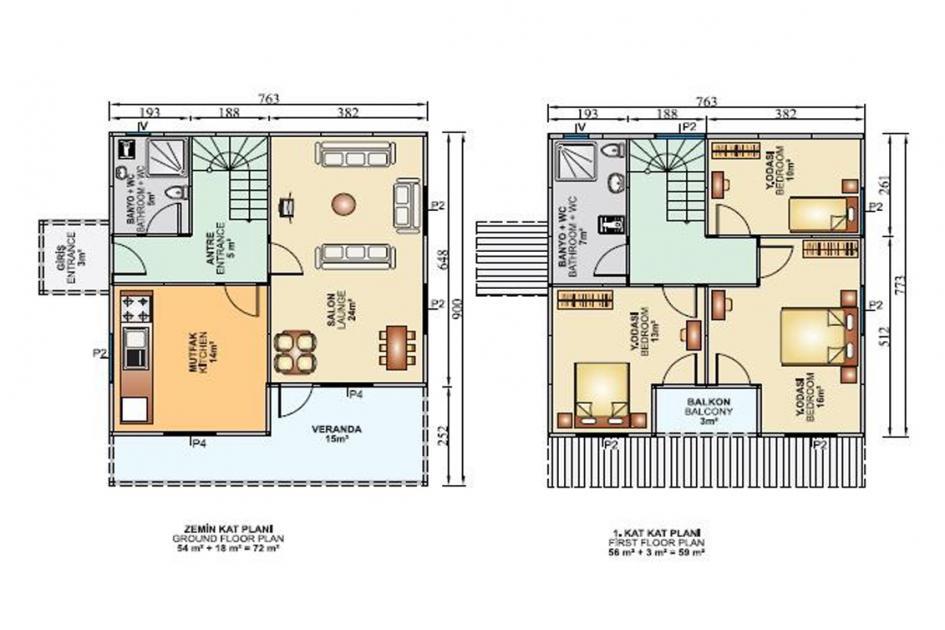 131 m² Dubleks Prefabrik Ev prefabrik ev fotoğrafı 2
