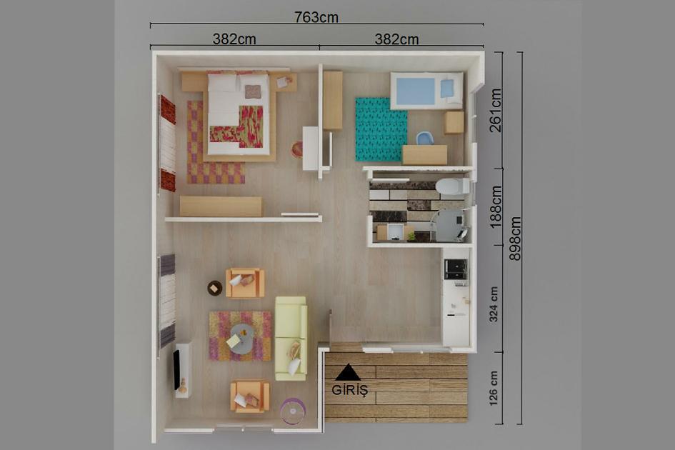 69 m² Prefabrik Ev prefabrik ev fotoğrafı 2