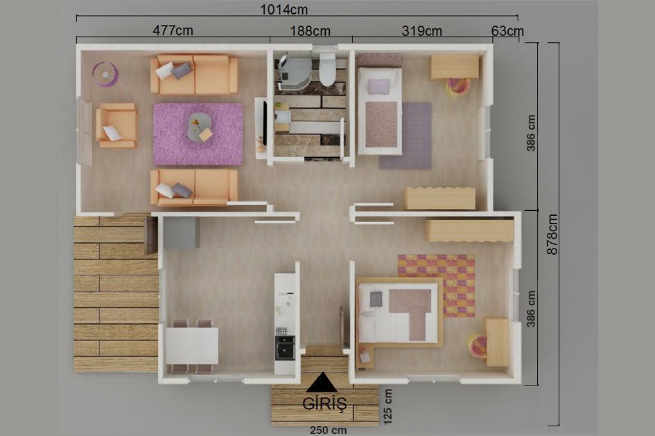 72 m² Prefabrik Ev prefabrik ev fotoğrafı 2