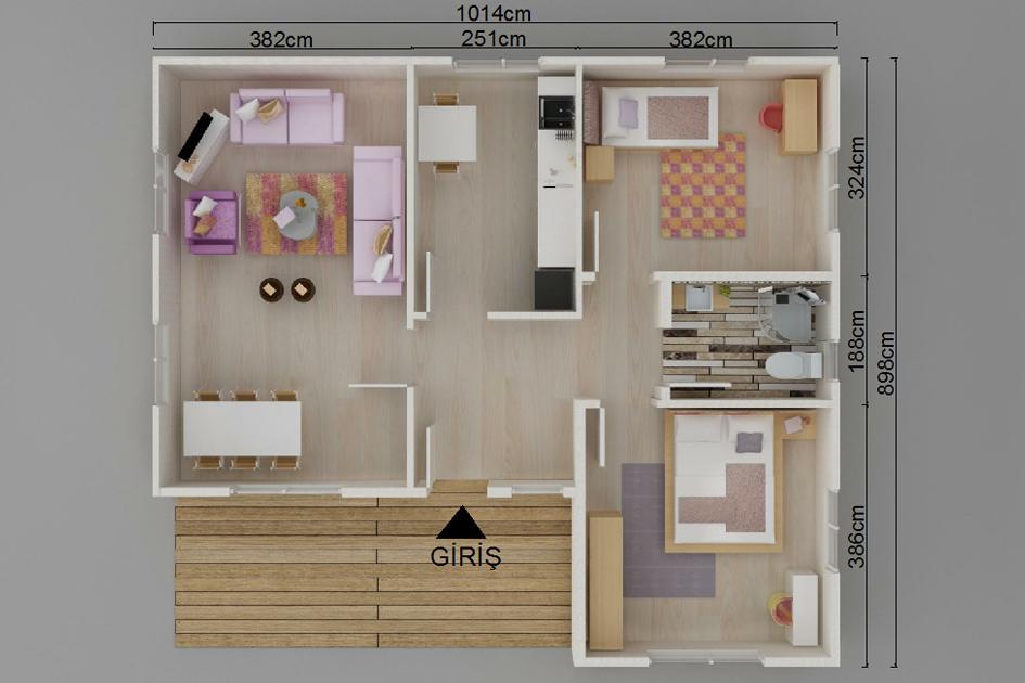 75 m² Prefabrik Ev prefabrik ev fotoğrafı 2