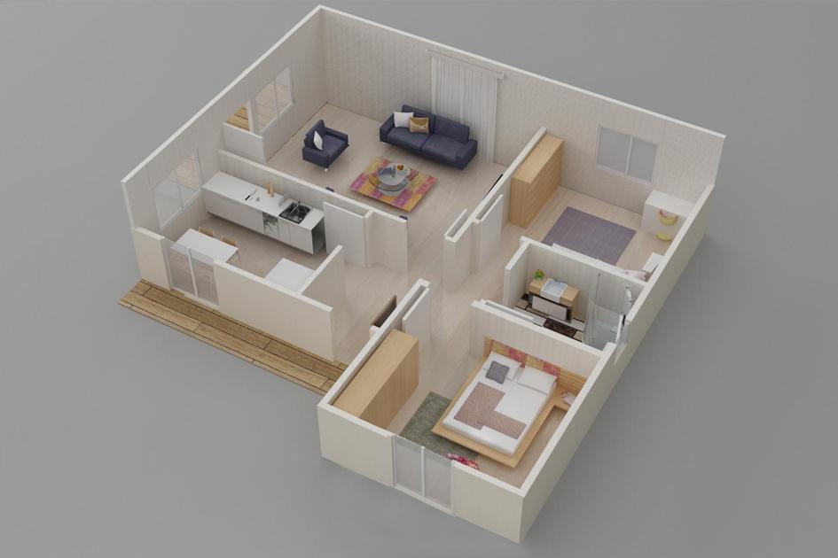 80 m² Prefabrik Ev prefabrik ev fotoğrafı 3