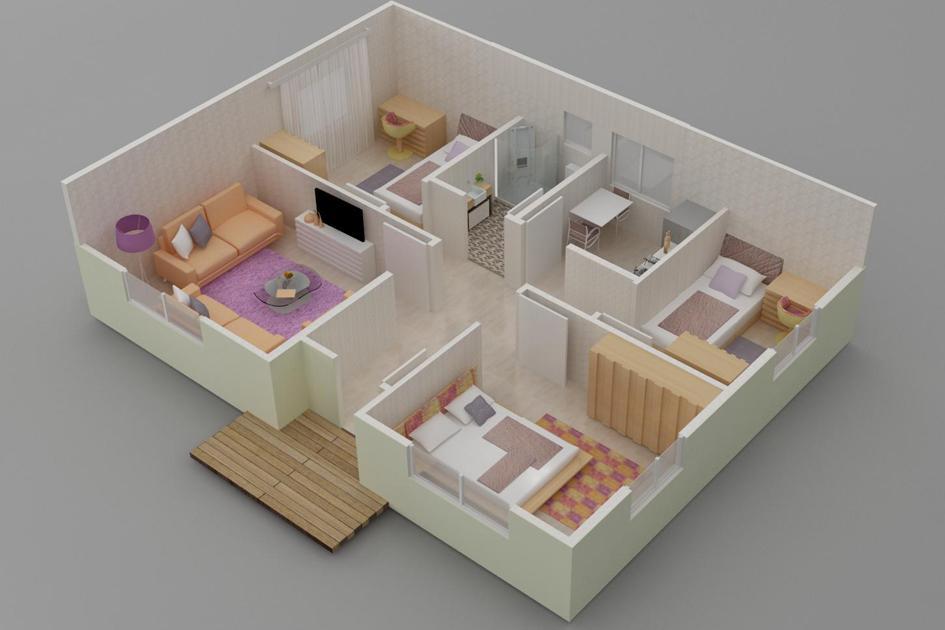 81 m² Prefabrik Ev prefabrik ev fotoğrafı 3