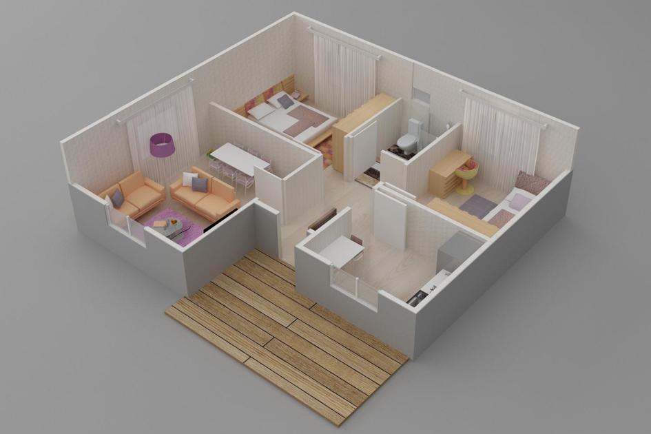 82 m² Prefabrik Ev prefabrik ev fotoğrafı 3