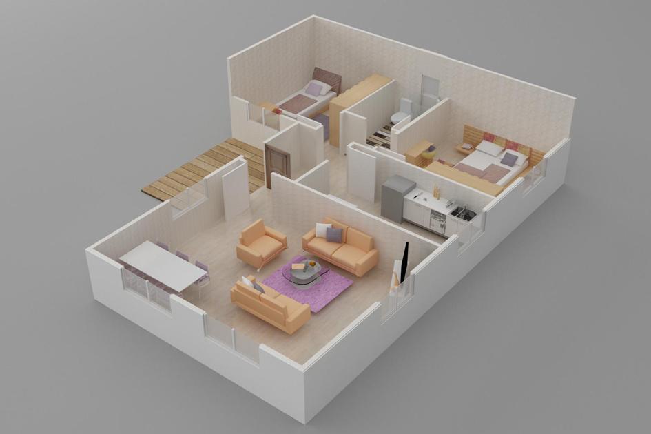 93 m² Prefabrik Ev prefabrik ev fotoğrafı 3