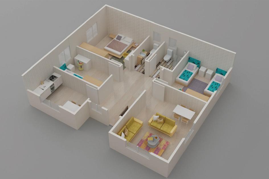 96 m² Prefabrik Ev prefabrik ev fotoğrafı 3