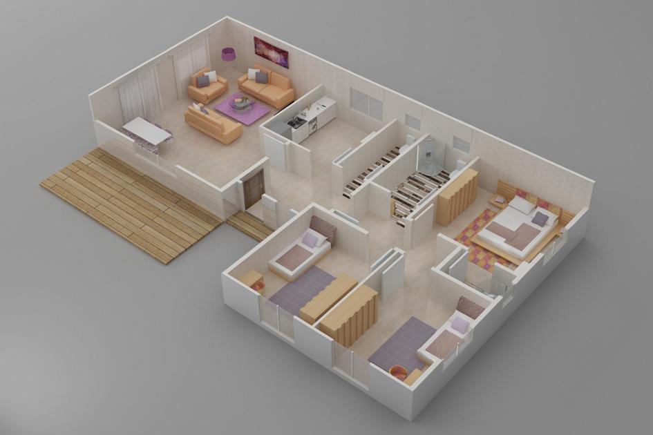 123 m² Prefabrik Ev prefabrik ev fotoğrafı 3