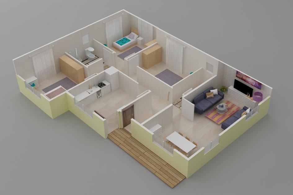 124 m² Prefabrik Ev prefabrik ev fotoğrafı 3