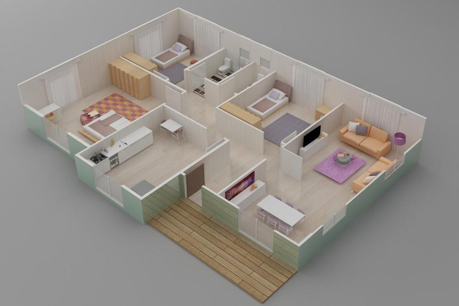 137 m² Prefabrik Ev prefabrik ev fotoğrafı 3