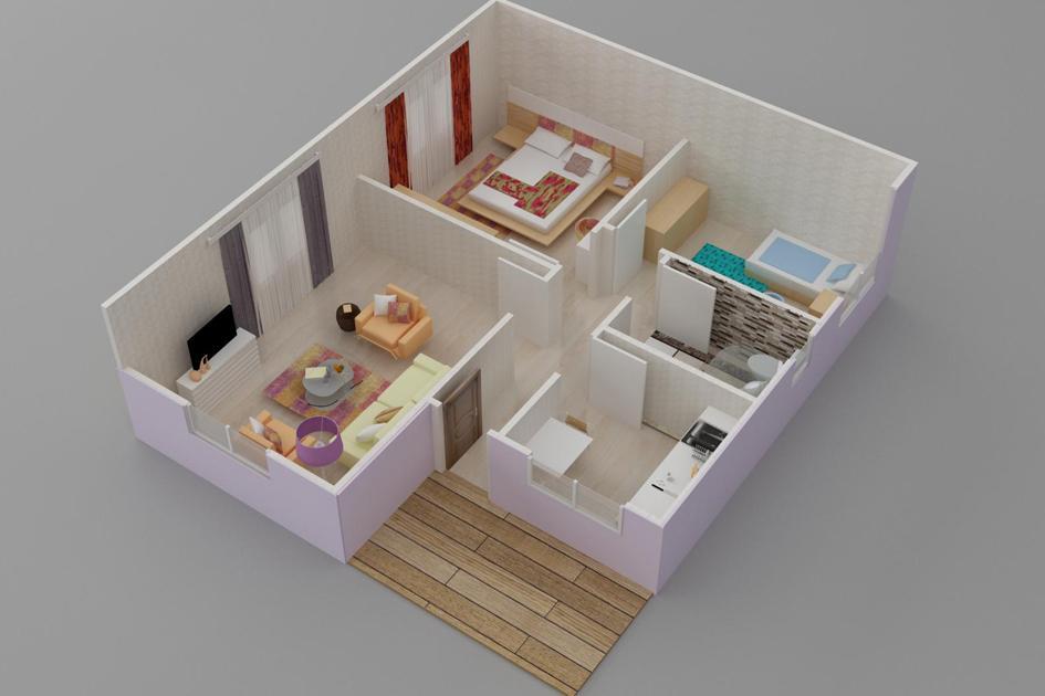 69 m² Prefabrik Ev prefabrik ev fotoğrafı 3