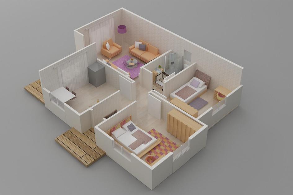 72 m² Prefabrik Ev prefabrik ev fotoğrafı 3