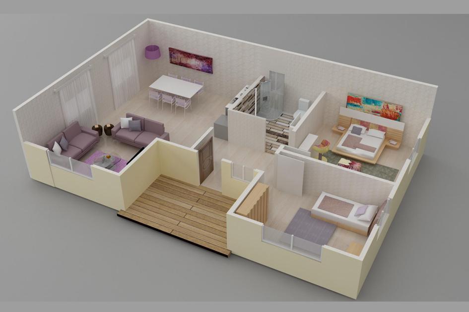 73 m² Prefabrik Ev prefabrik ev fotoğrafı 3