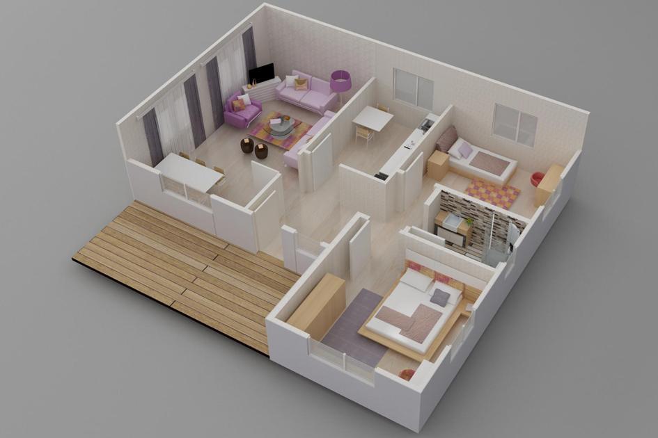 75 m² Prefabrik Ev prefabrik ev fotoğrafı 3